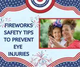 woman and child hold firework safely