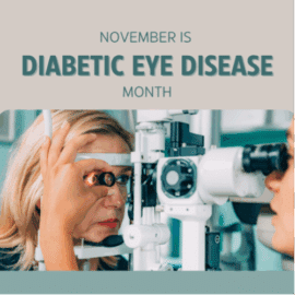 woman getting eye exam